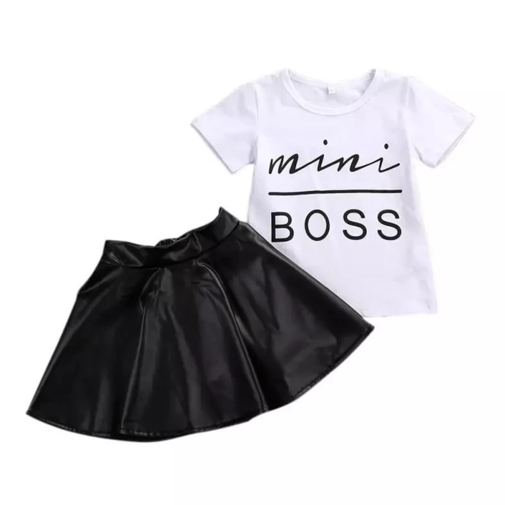 Mini Boss Skirt Set - Girls Baby/Toddler